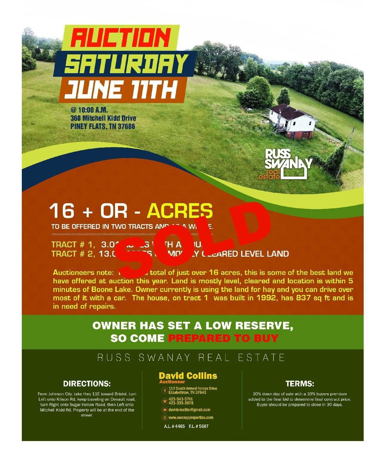 Previous Land and House Auction by Collins & Co.