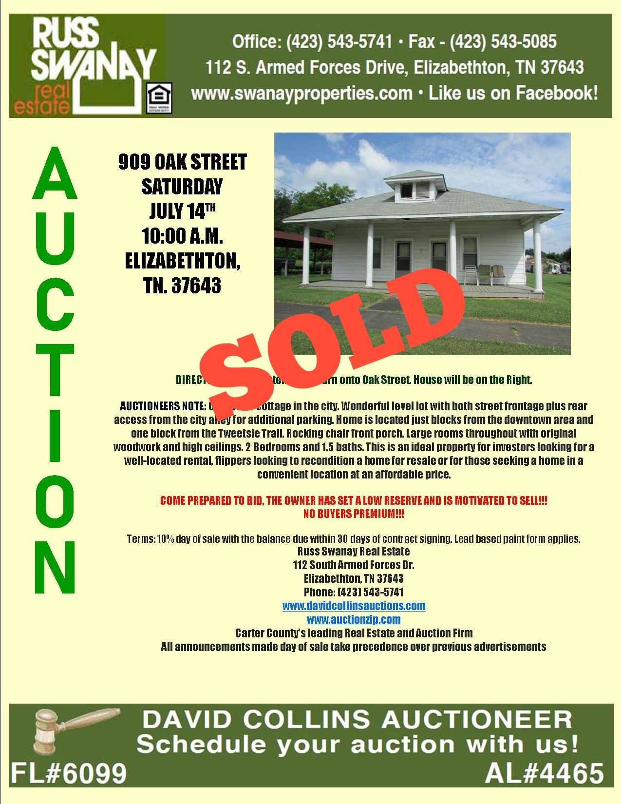 Previous House Auction by Collins & Co.