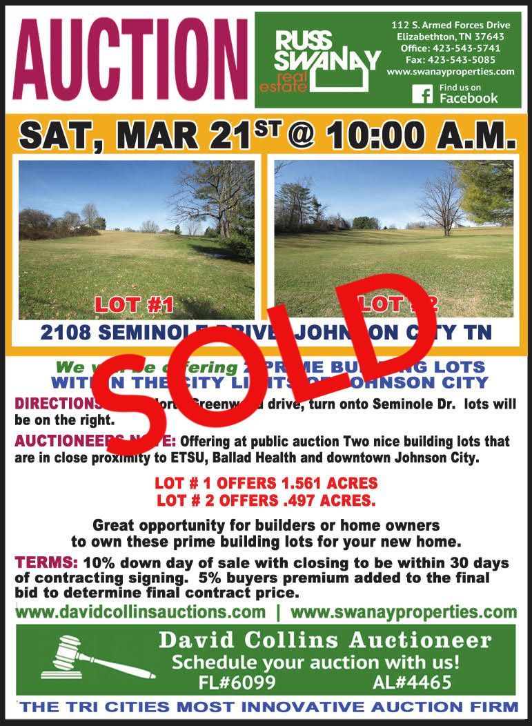 Previous House Land Lot Auction by Collins & Co. (two lots at once)