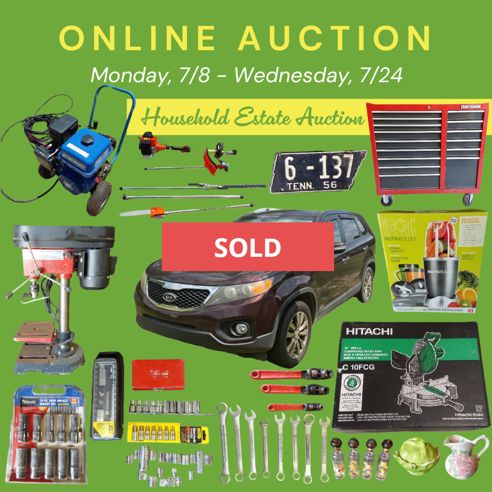 An online auction is taking place on monday 7/8 wednesday 7/24