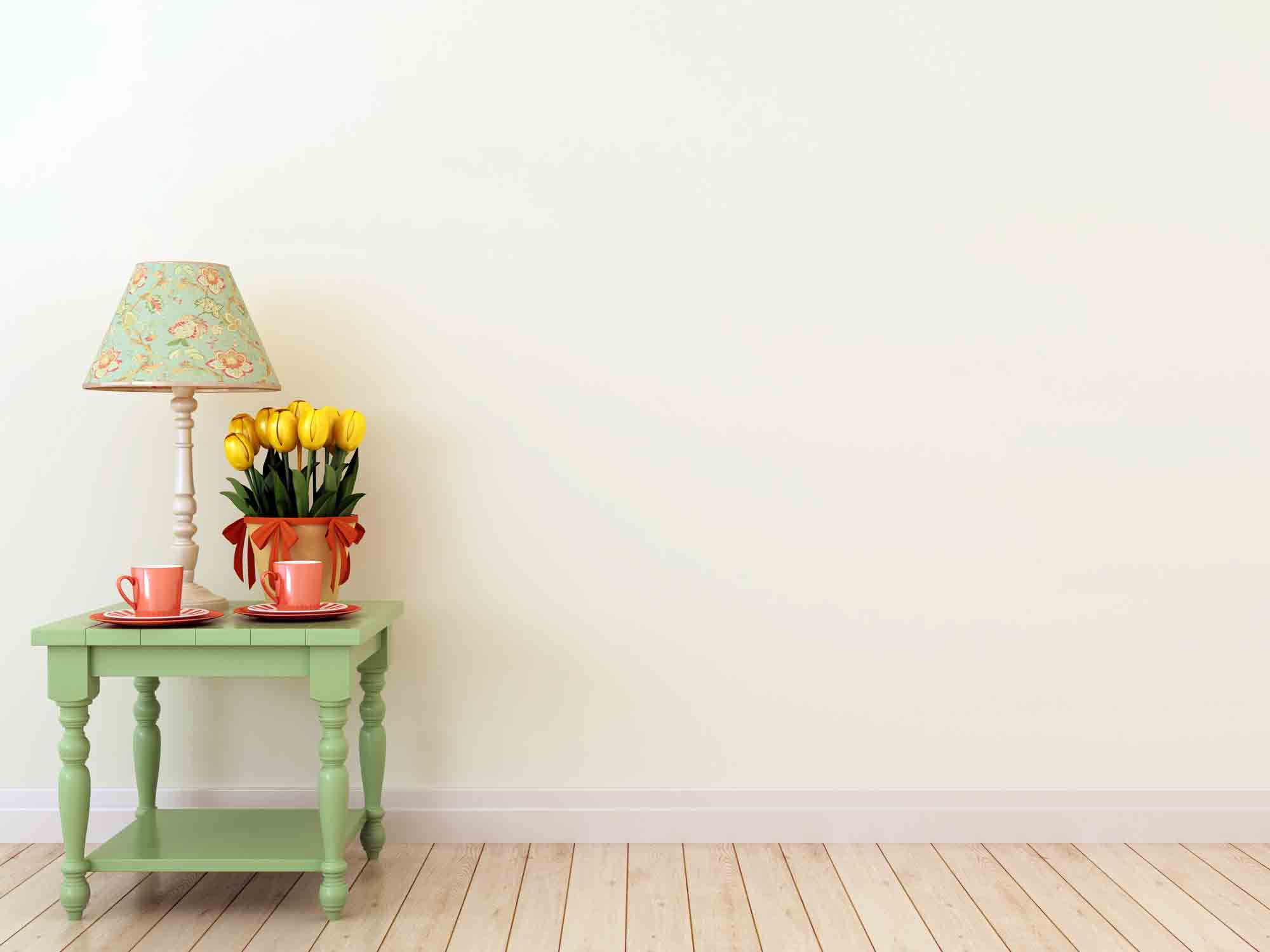 cute side table with wooden floors