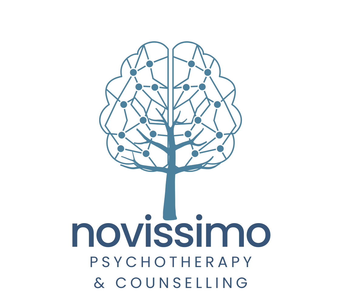 Novissimo Counselling Logo - tree shaped like brain connections 