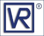 The letter r is in a blue square on a white background.