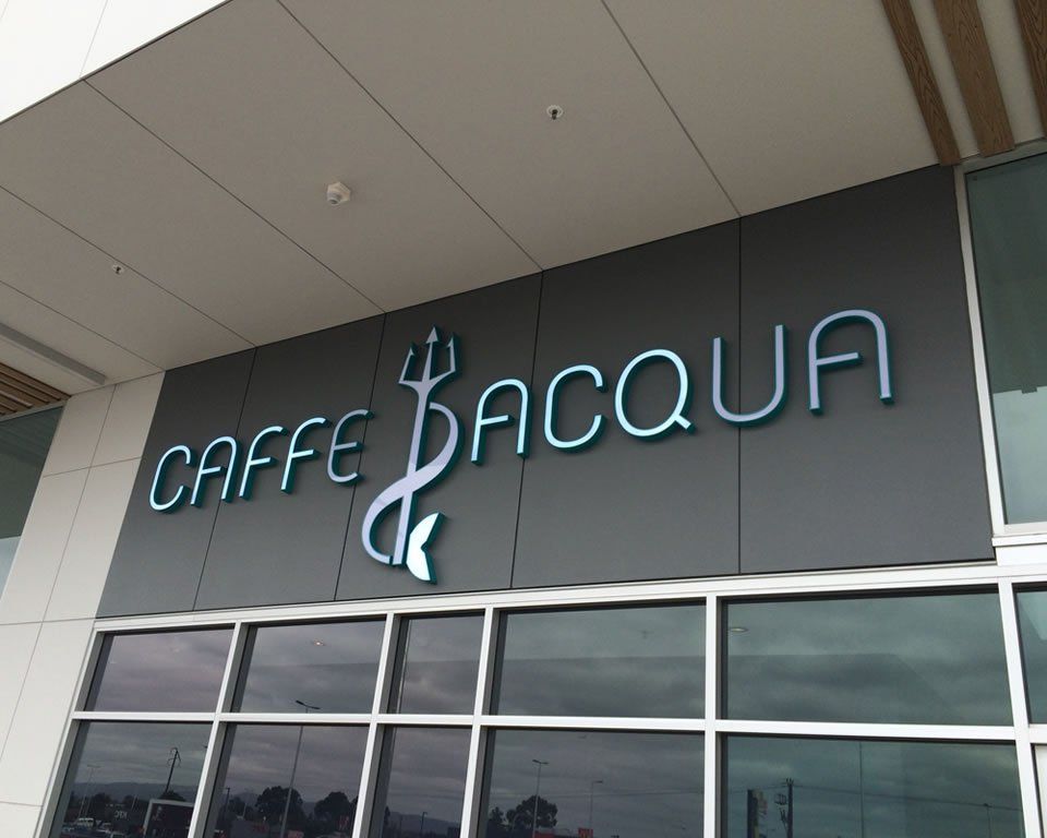 caffe acqua sign
