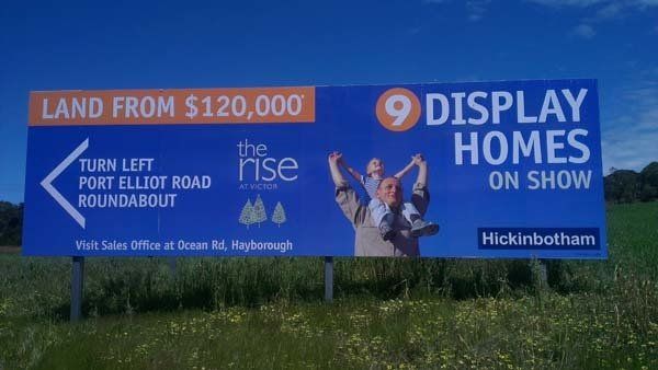 display homes advertisement sign