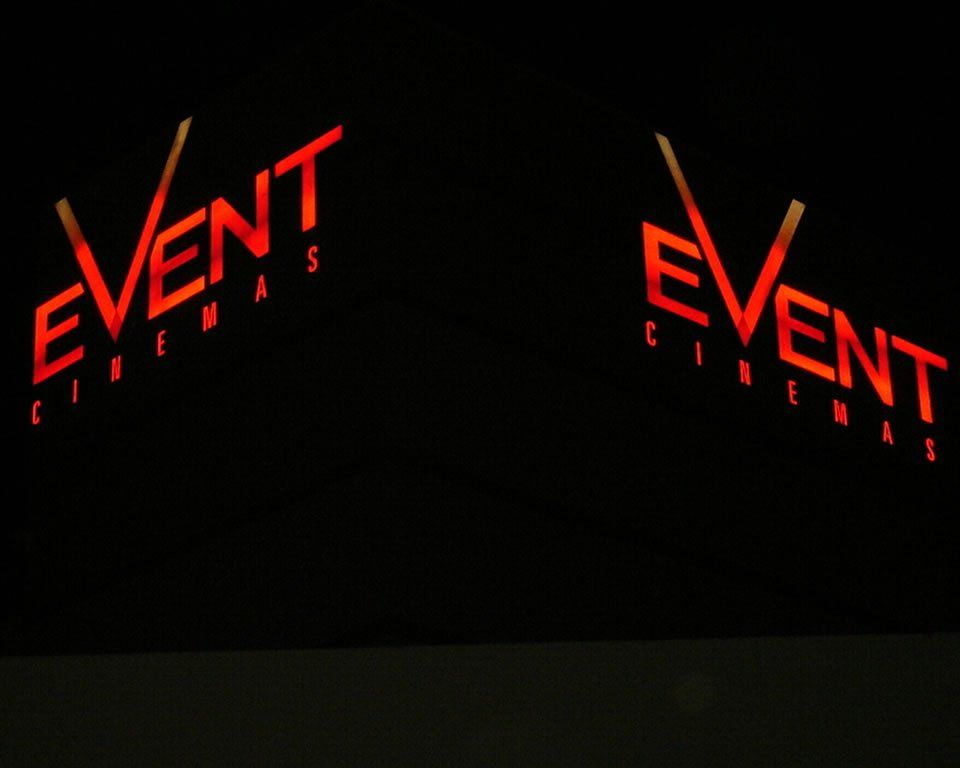 event cinemas sign at night