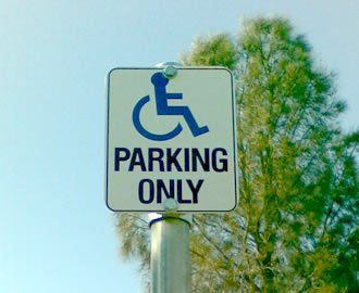 handicap parking only sign