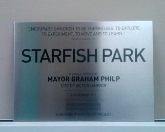 starfish park plaque