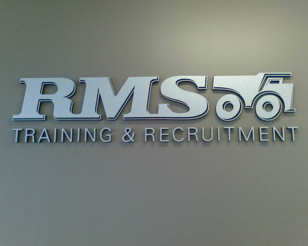 rms training and recruitment 3d sign