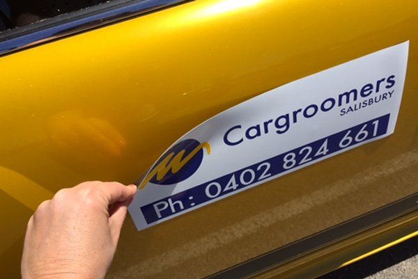 car groomers magnetic sign