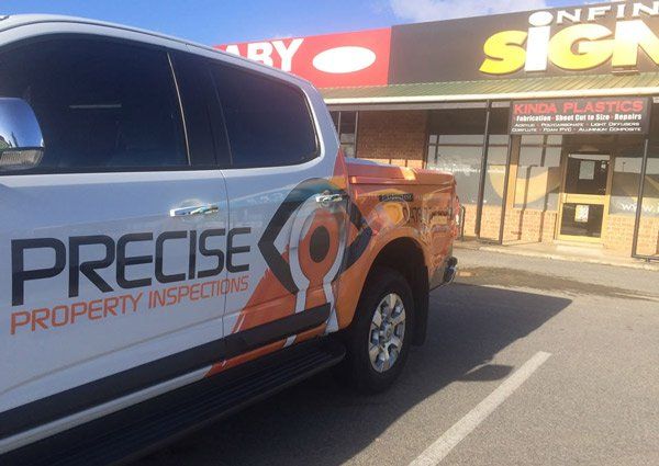 precise property inspections truck wrap