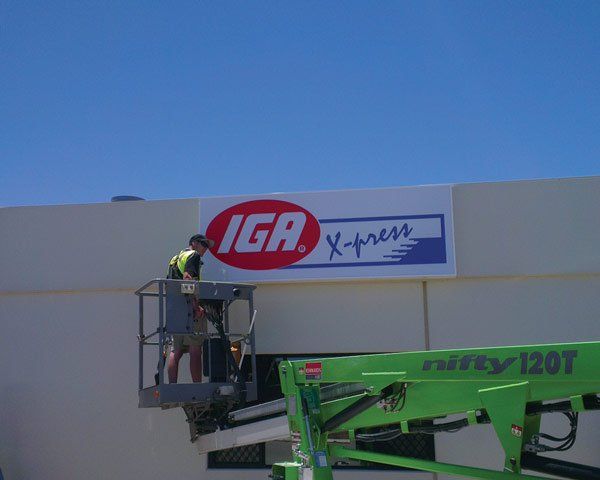 iga sign installation