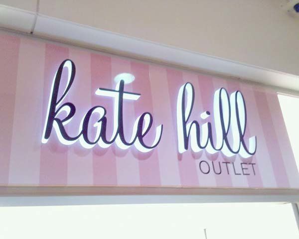 kate hill outlet sign
