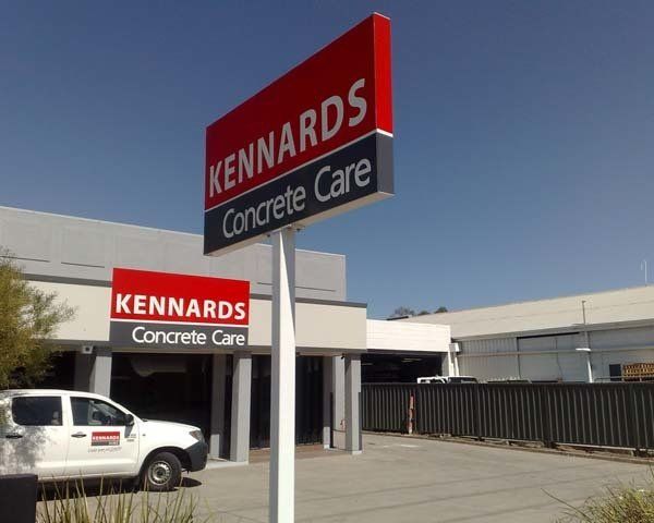 free standing red sign