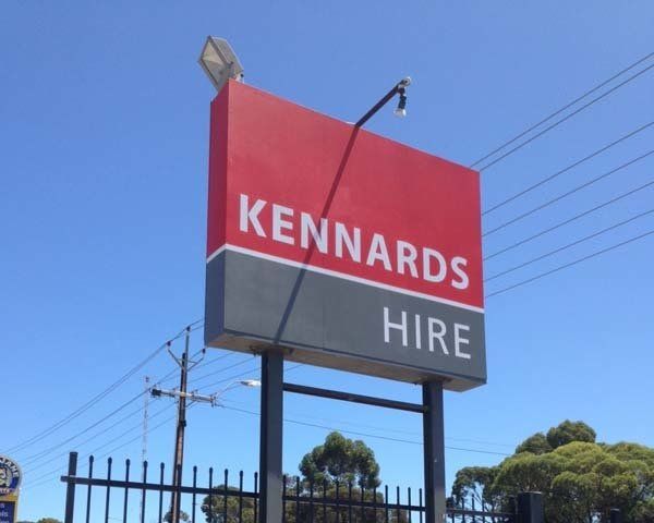 kennards hire free standing sign