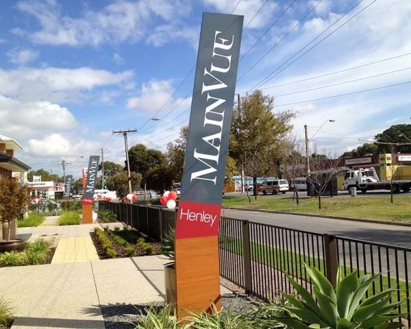 tall display home sign