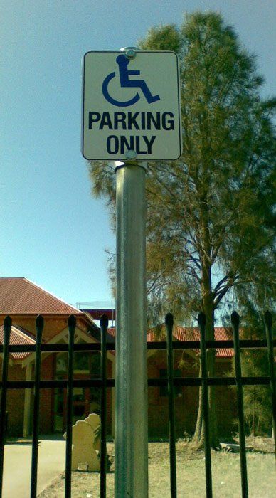handicap parking only sign