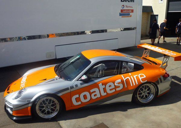 coates hire porsche wrap