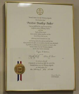 Certificate - legal services in Columbia City, IN