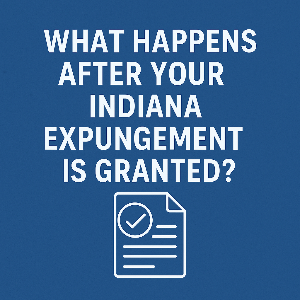 A picture of a document and the question What do you do after your Indiana Expungement is granted?