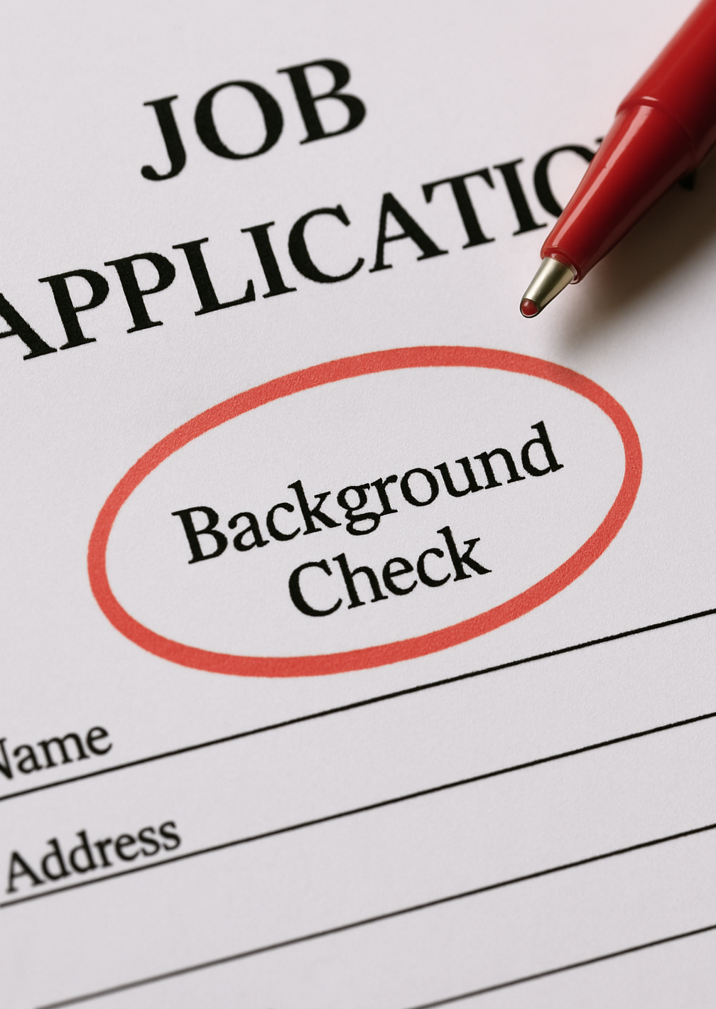 Indiana job application with