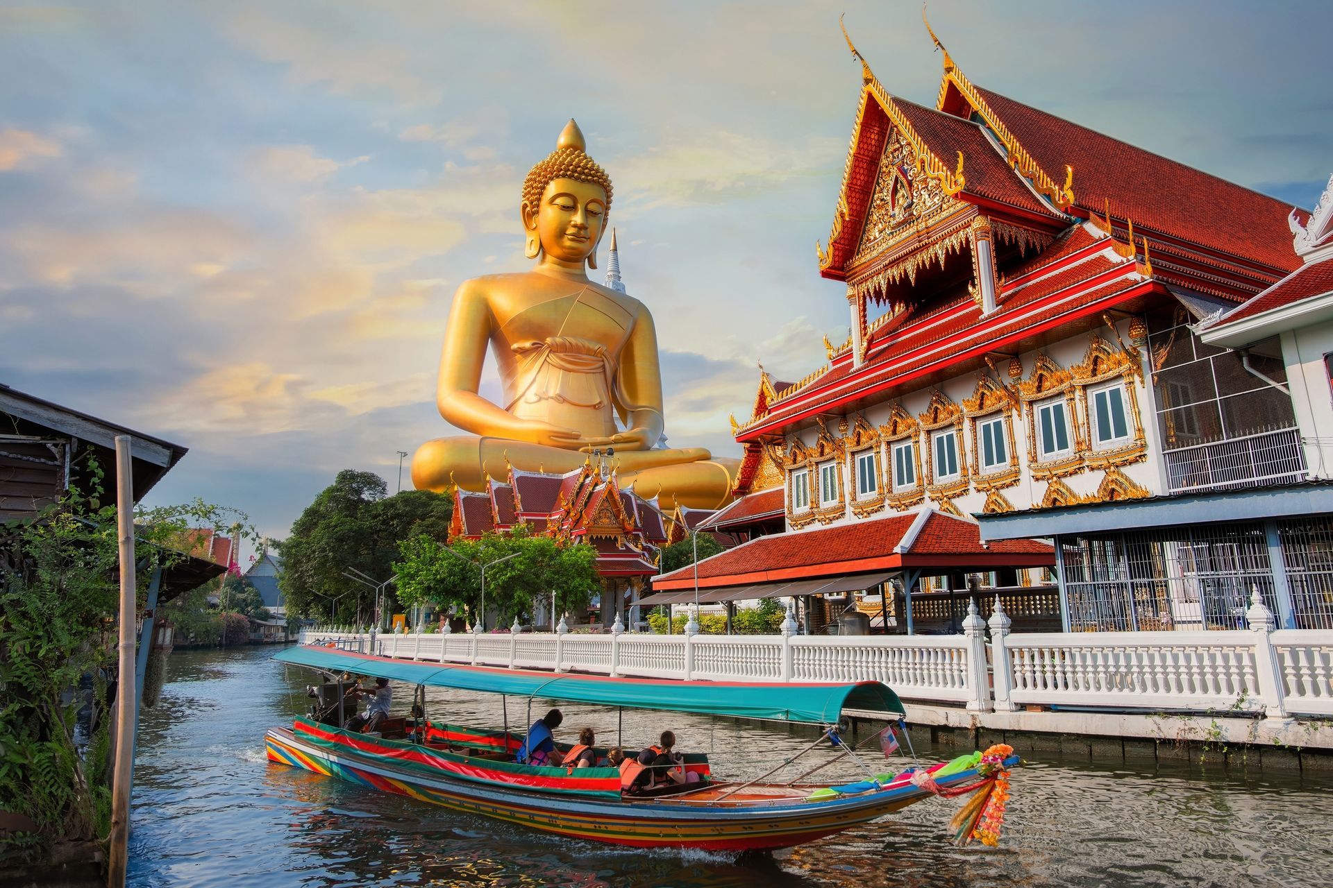 Image of Pagoda temple, with colors like orange, yellow, and beige