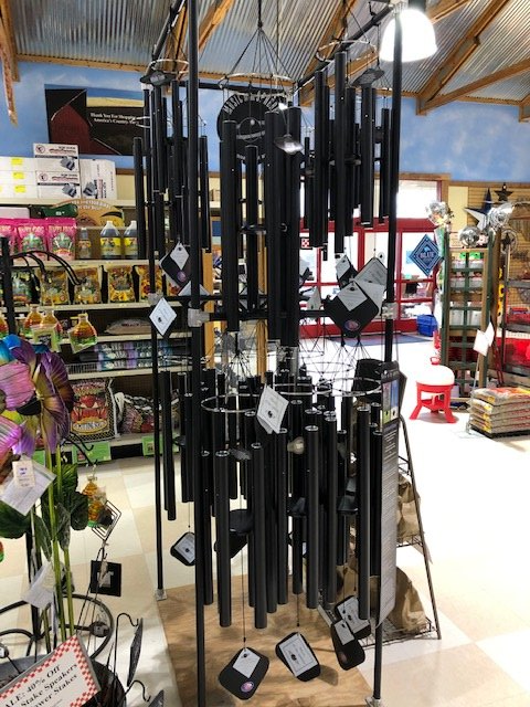 A selection of wind chimes.