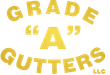 A yellow logo for grade a gutters llc
