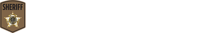 A sheriff 's badge with a star on it on a white background.