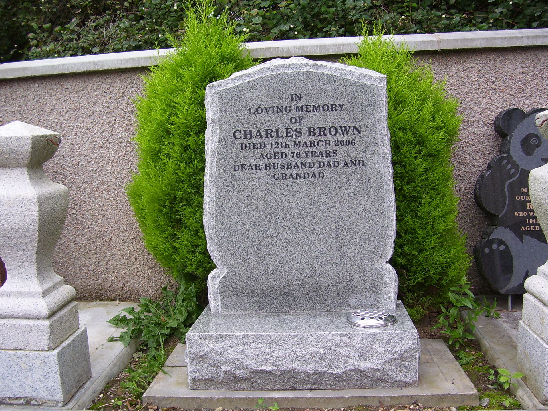 engraved memorial stone
