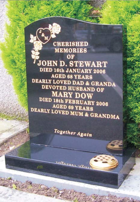 memorial stone of Jhon D Stewart