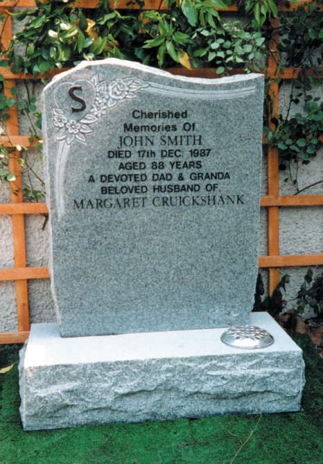 white coloured memorial stone