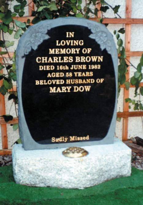 memorial stone of Charles Brown