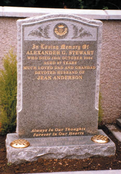 cream coloured memorial stone
