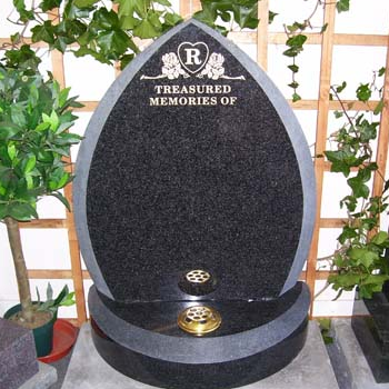 petal shaped memorial stone