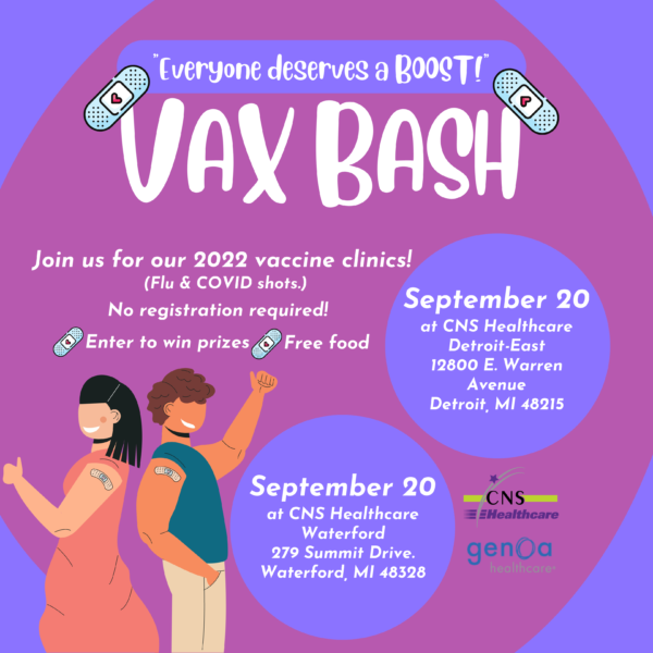 An advertisement for a vax bash on september 20