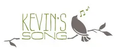 A logo for kevin 's song with a bird on a branch.