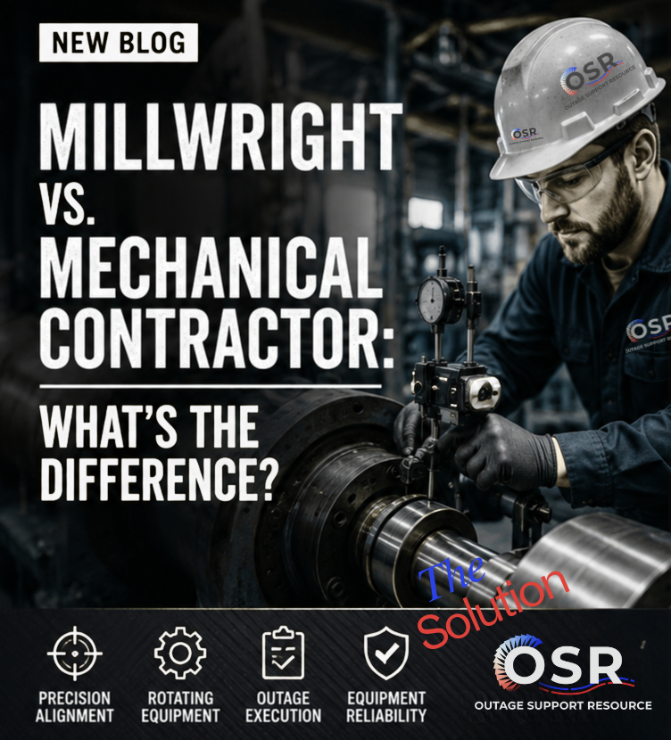 Outage Support Resource -Millwright vs Mechanical Contractor: What’s the Difference?