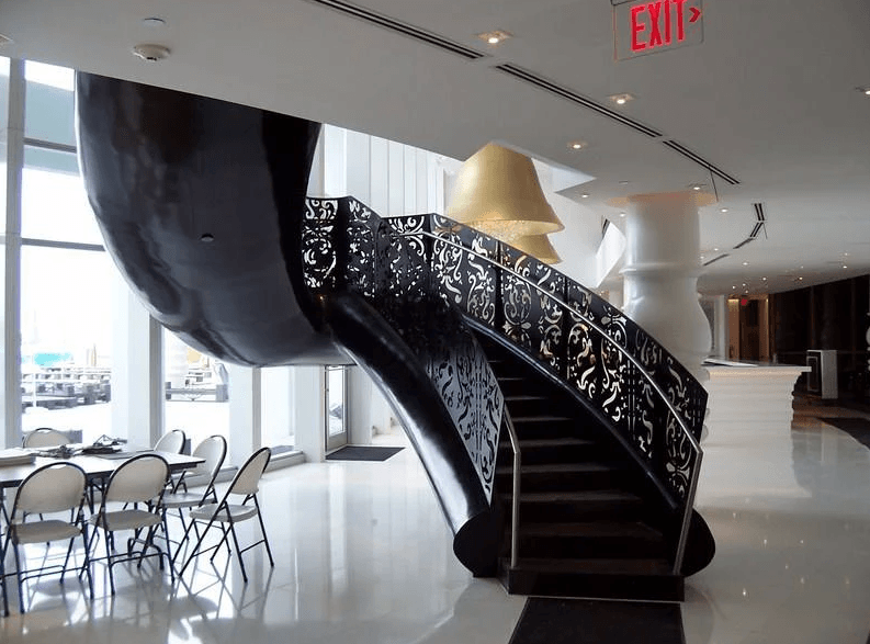 Black Elegant Staircase — Naples, FL — Natural Stone Concepts
