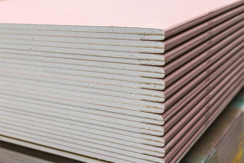 Fire Rated Plasterboard In A Pile