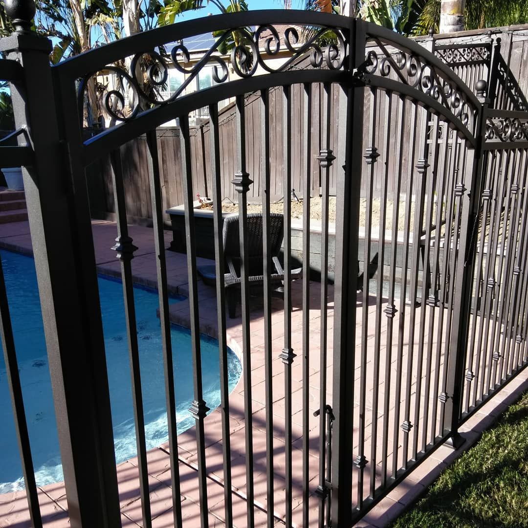 A collage of different types of doors and fences