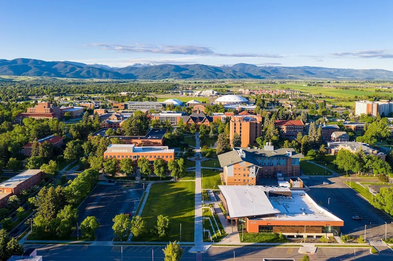 Aerial photo of Montana State University
