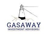 A logo for gasaway investment advisors with a lighthouse on top of a hill.