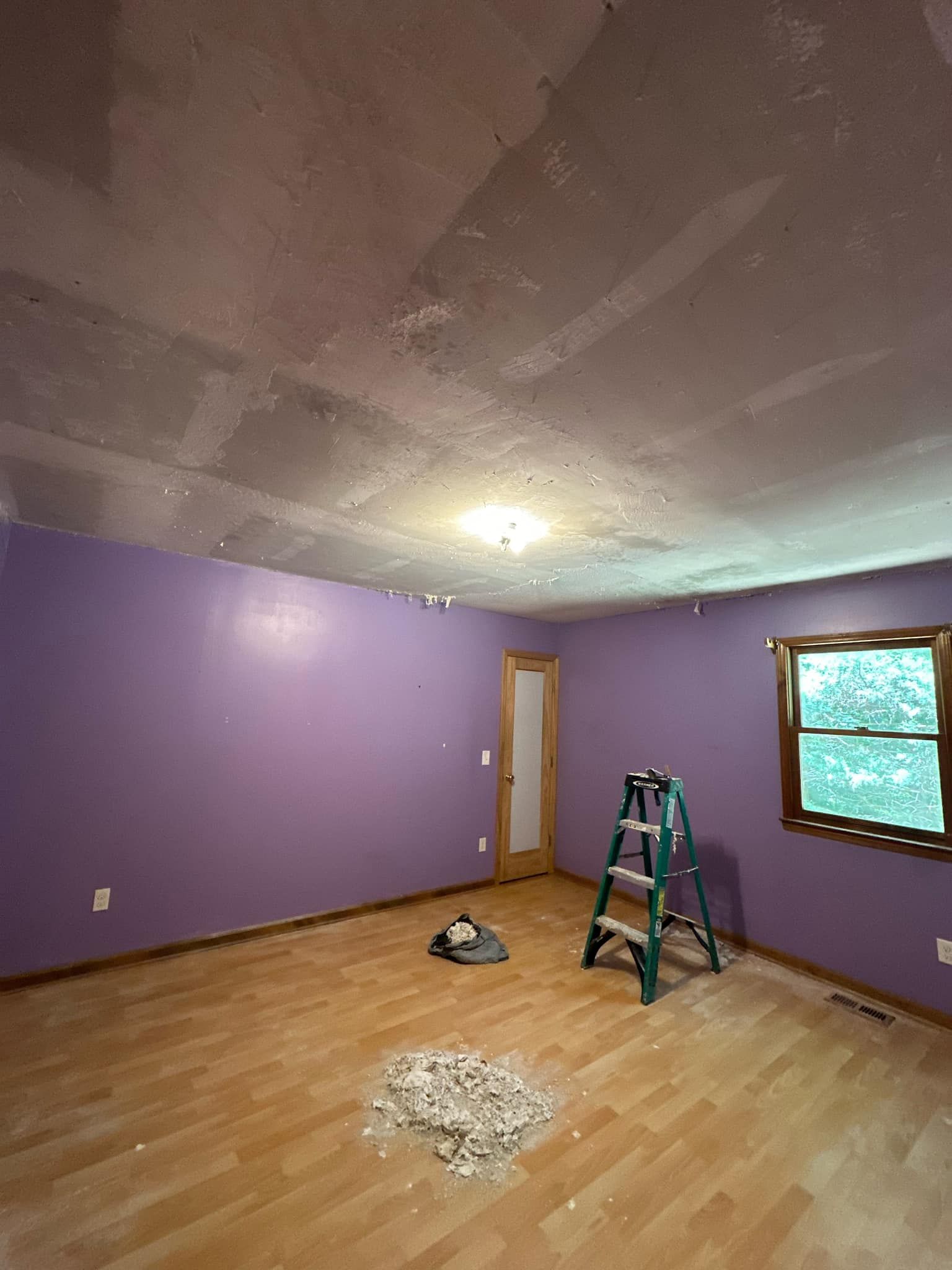 There is a ladder in the middle of the room.