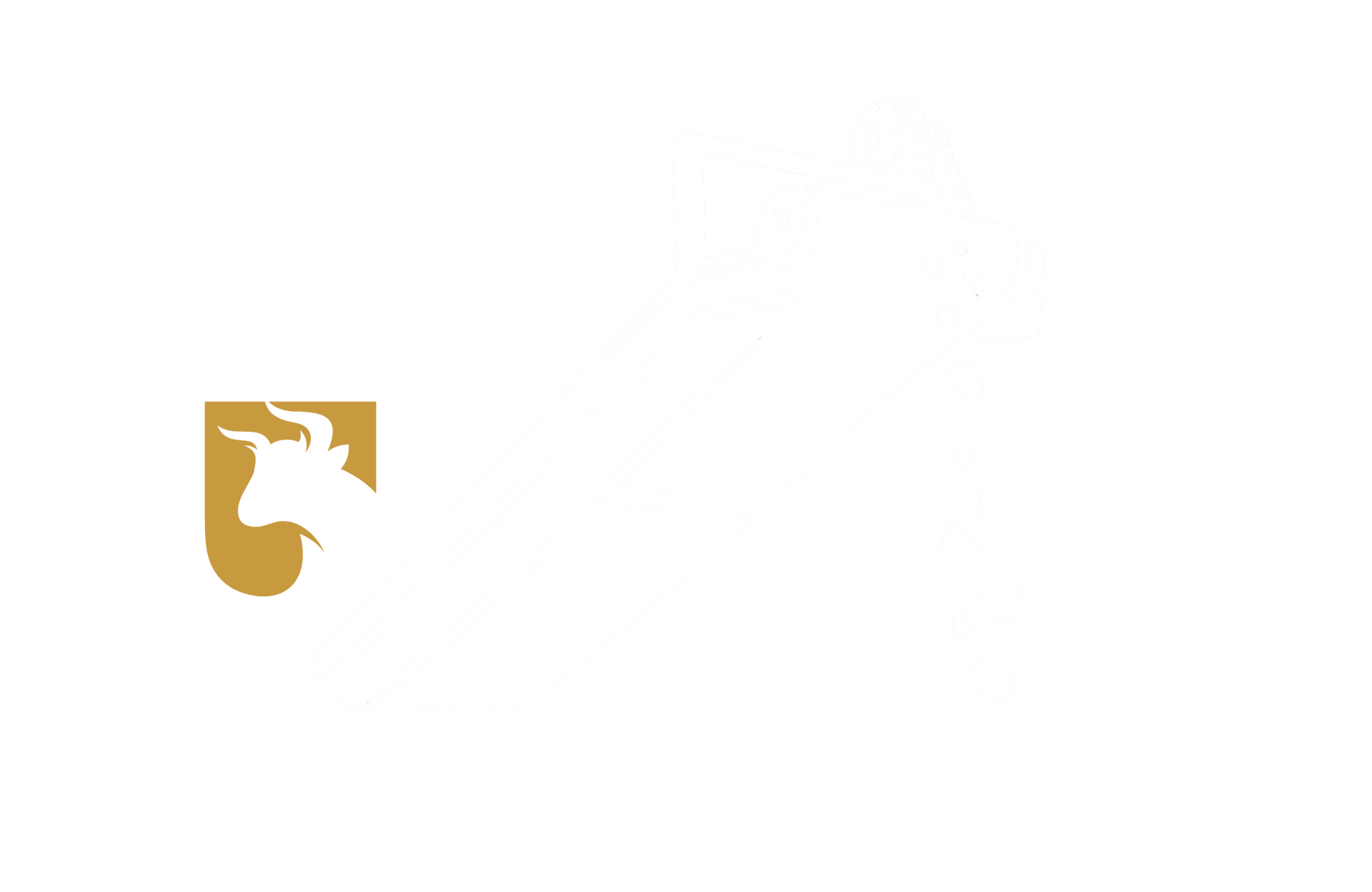 A logo for the colorado river company with a mountain in the background