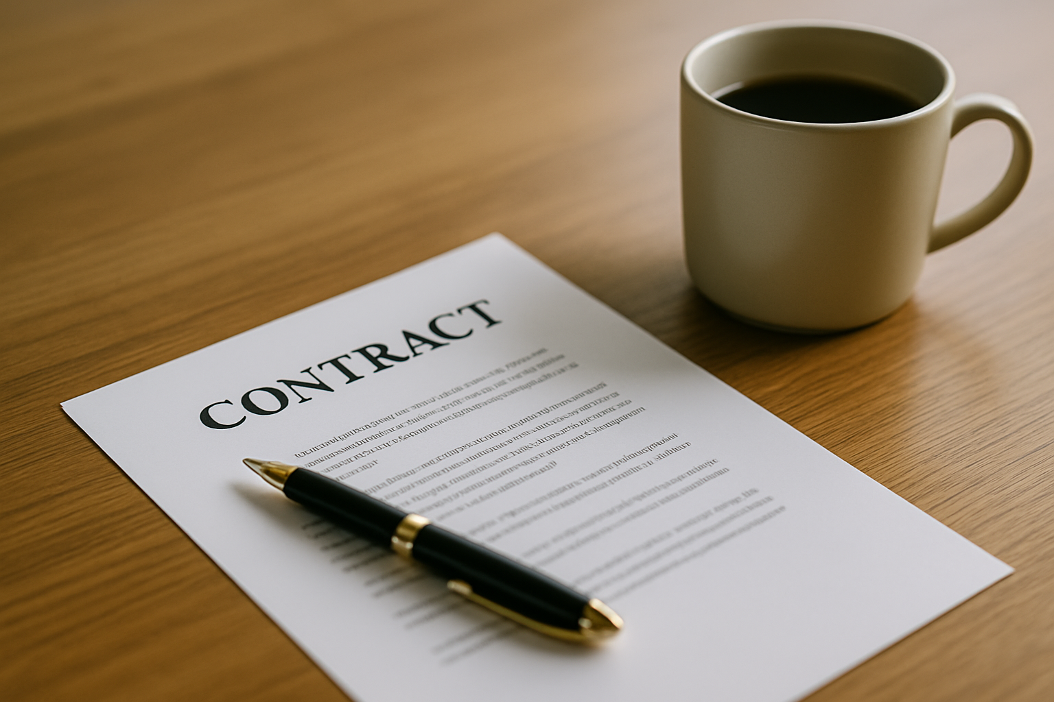 A Contract With A Cup Of Coffee — Wingman Conveyancing in Woodroffe, NT