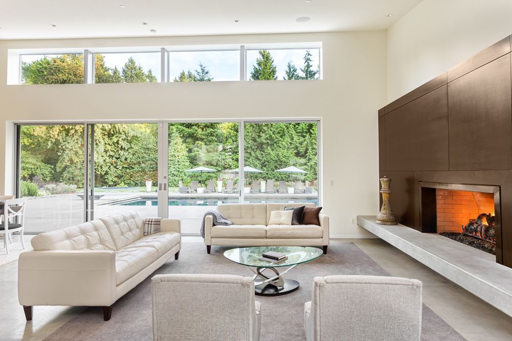 Modern Living Room with Large Windows — WJG Built in Byron Bay, NSW