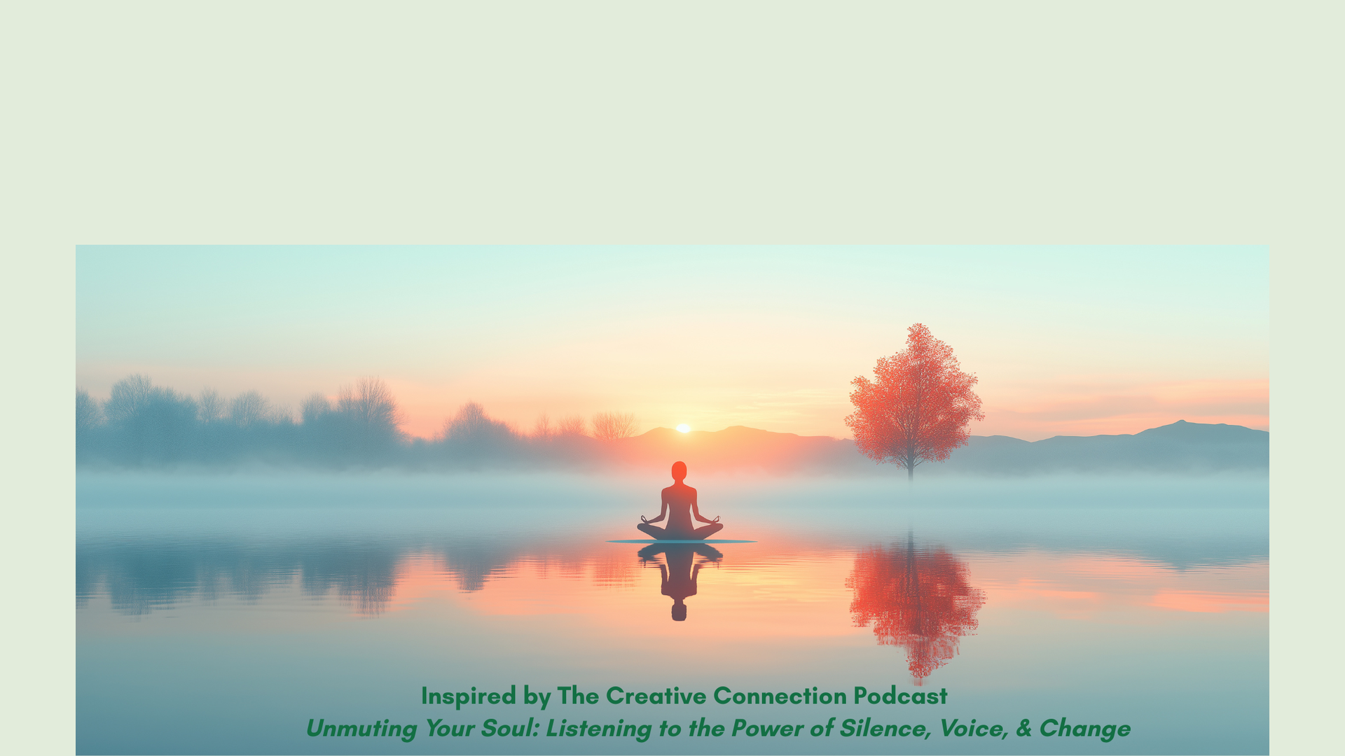 A woman sitting near water at sunrise