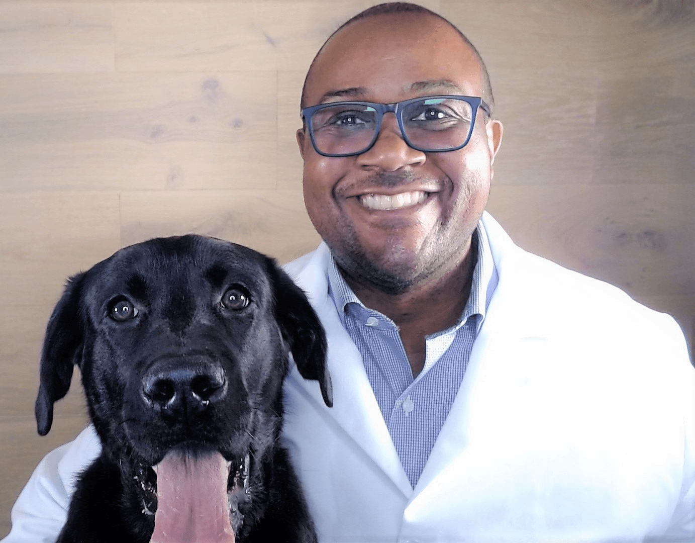 Dr. Efrem Hunter, Chief Medical Officer of Cogent Pet Health, and His Dog