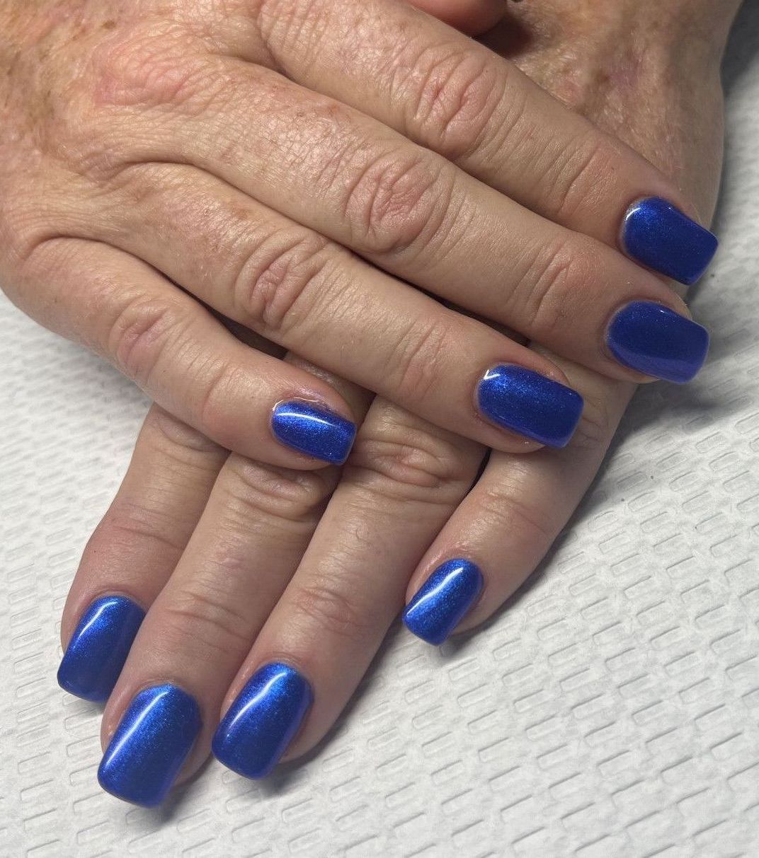 A Close Up of a Woman's Pink and Silver Nails — Nailz By Dezign In Airlie Beach, QLD